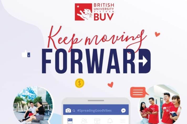 BUV launches “Keep moving forward” campaign to spread good vibes and optimistic messages among the community to contribute to the Covid-19 disease prevention fund