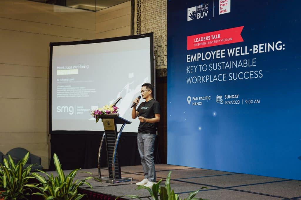 TS. Trương Bá Tú – Giám đốc Điều hành, SMG Swiss Marketplace Group Vietnam nhấn mạnh việc xây dựng một nơi làm việc đầy hứng khởi  vốn đã nằm trong DNA của tổ chức